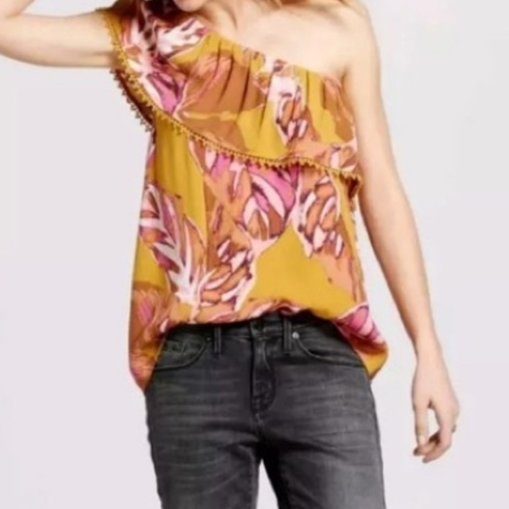 Floral one shoulder